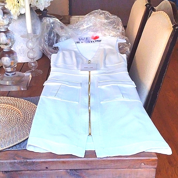 Diane Von Furstenberg Sophisticated Classic Stretchy White Gold 🎁 NWT $548 - Picture 10 of 10